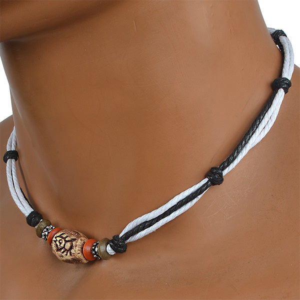 Mens surfer choker on sale necklace