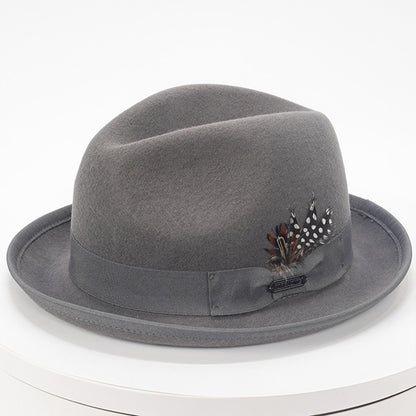 gray felt hat