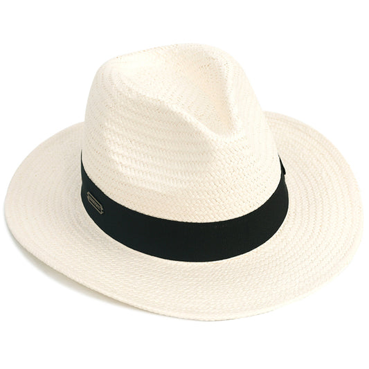 Wide Brim Fedora Panama Straw Hat for Men and Women