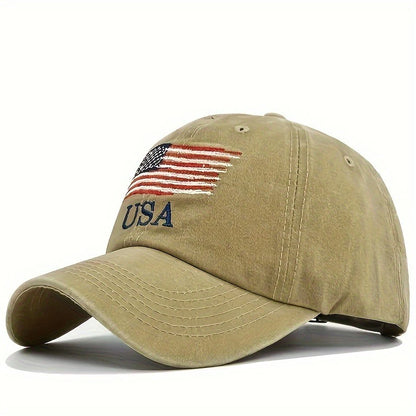 US Embroidered Denim Baseball Cap