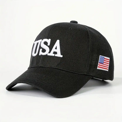 black baseball cap usa flag