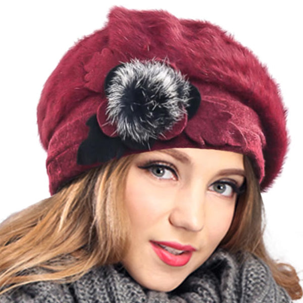 red slouchy beret