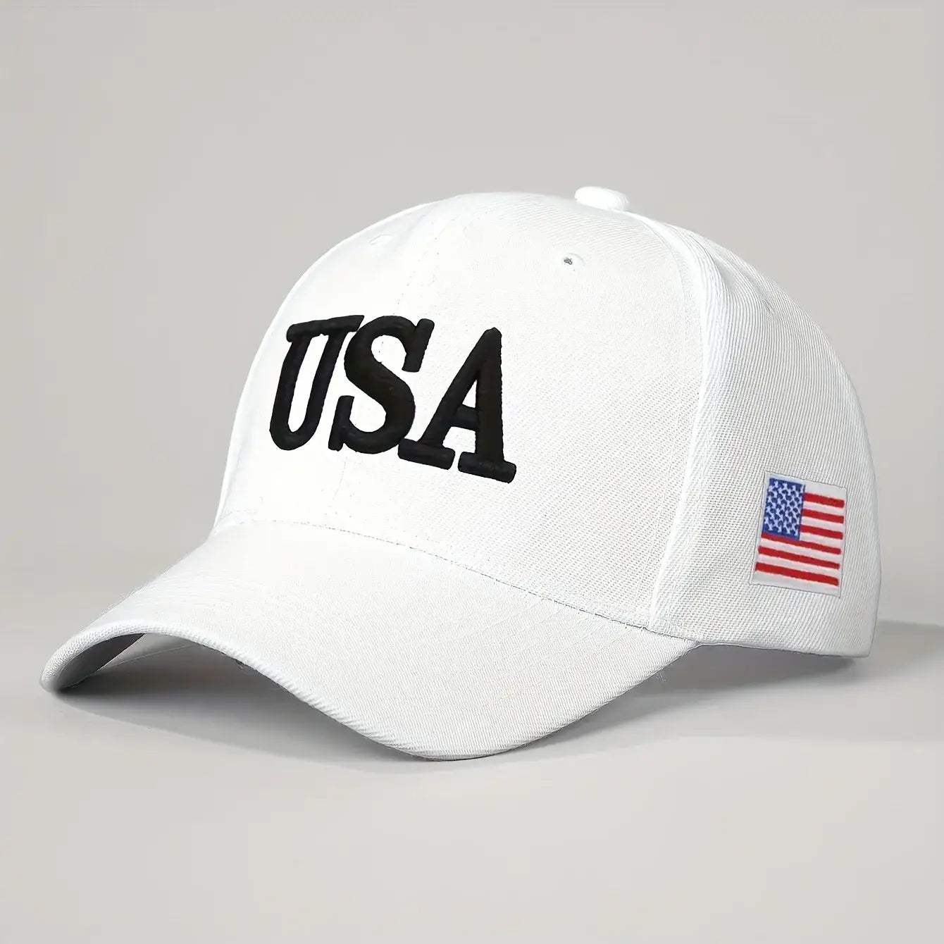 white usa baseball cap