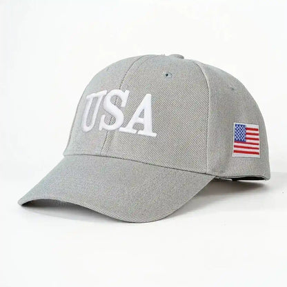 stylish grey usa baseball caps for men and women