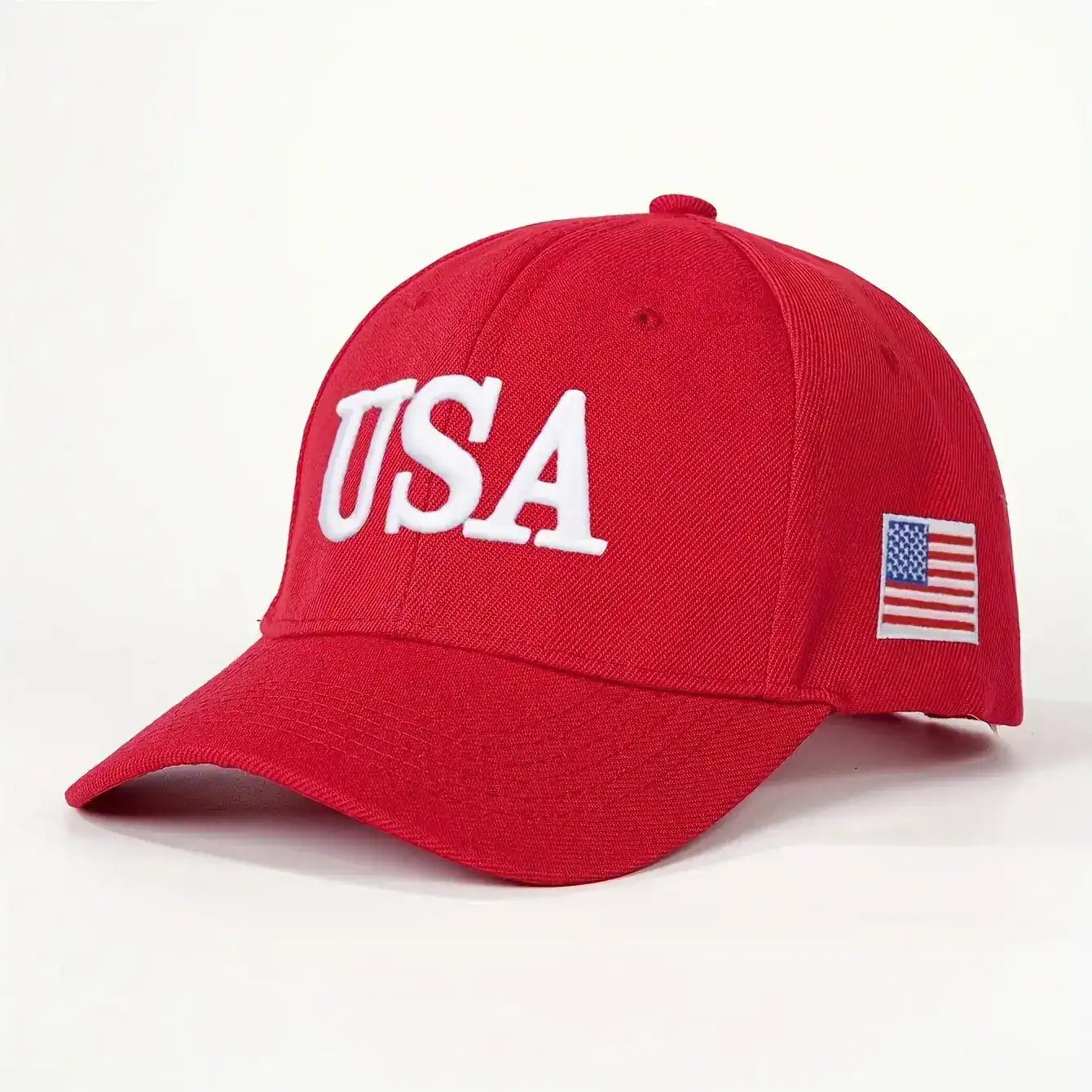 stylish red usa flag baseball cap for men and women